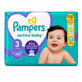 PAMPERS ACTIVE BABY – TAILLE 3 – 90 COUCHES – 6 À 10 KG
