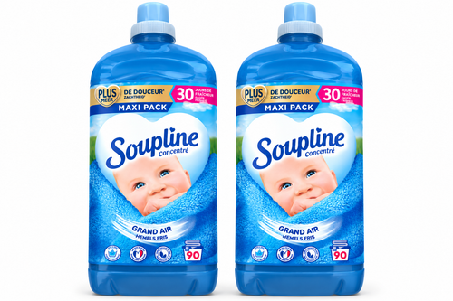 29. SOUPLINE CONCENTRÉ – ADOUCISSANT GRAND AIR – 1,8 L – 90 LAVAGES