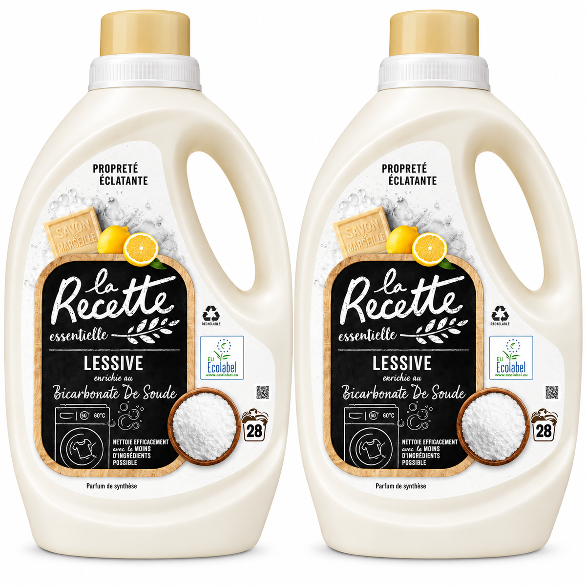 LA RECETTE ESSENTIELLE – LESSIVE AU BICARBONATE DE SOUDE – 28 LAVAGES