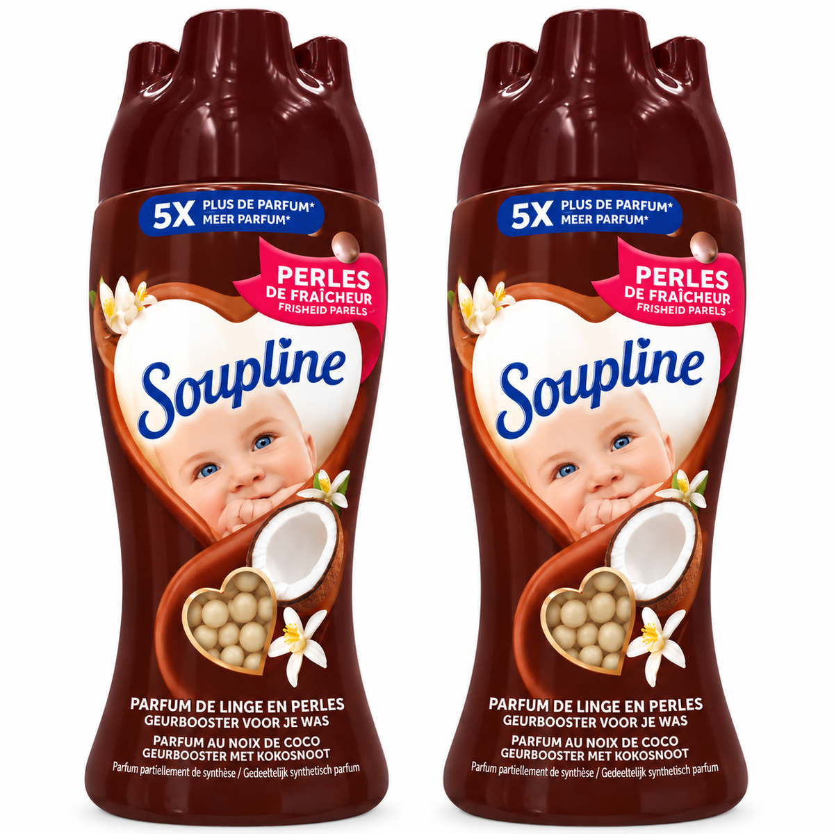 SOUPLINE PERLES DE FRAÎCHEUR – FLEUR BLANCHE & NOIX DE COCO - PARFUM POUR LE LINGE – 230GR