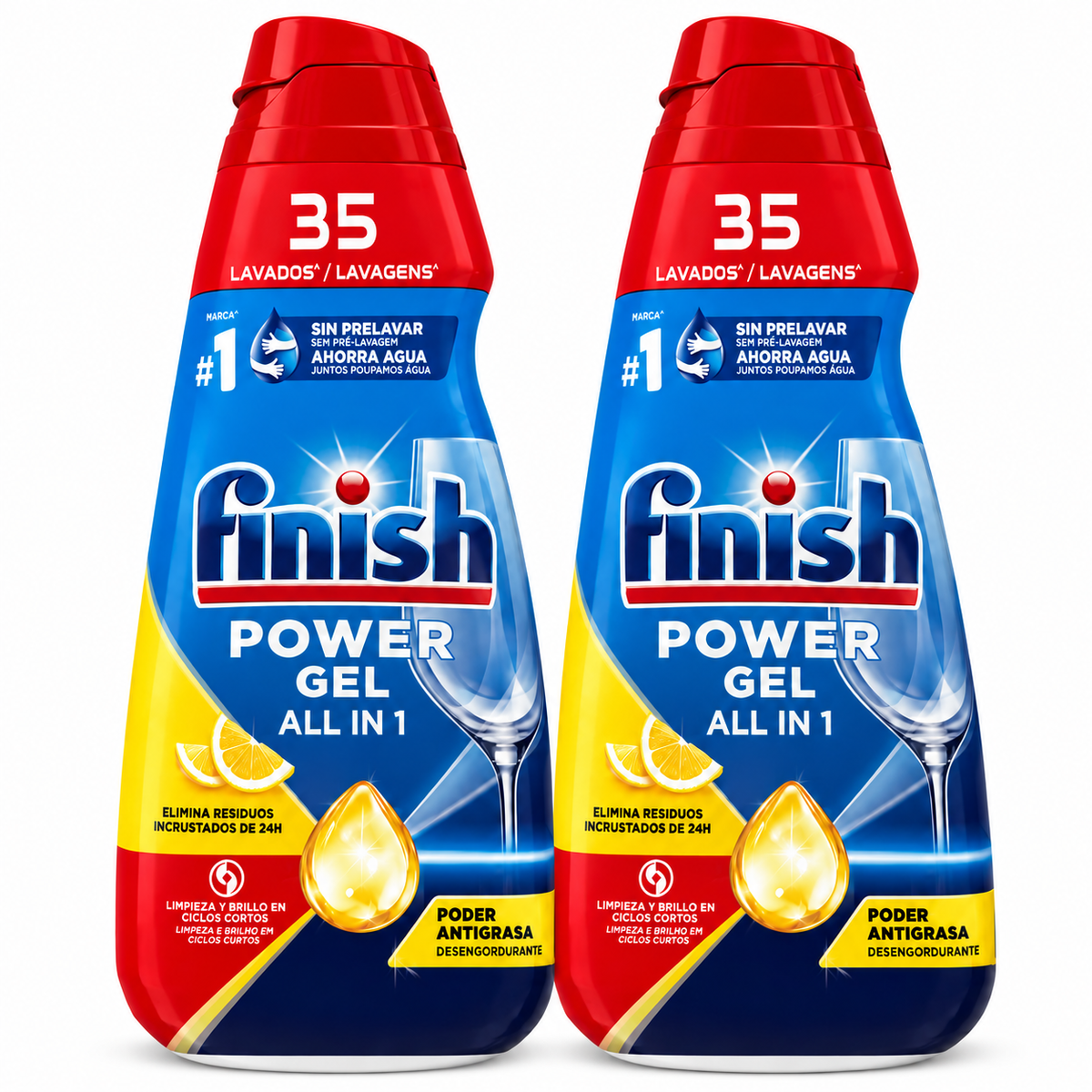 FINISH - GEL LAVE-VAISSELLE POWER GEL ALL IN 1 - 35 LAVAGES