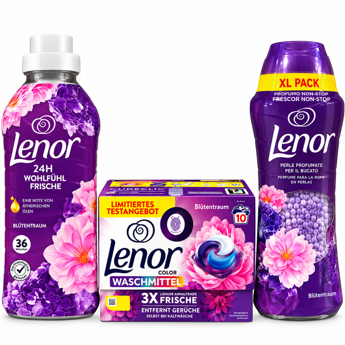 LENOR – PACK ADOUCISSANT & PERLES PARFUMÉES POUR LE LINGE