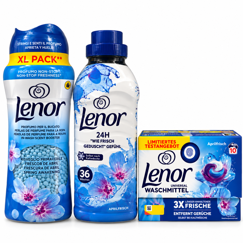 LENOR – PACK ADOUCISSANT & PERLES PARFUMÉES POUR LE LINGE