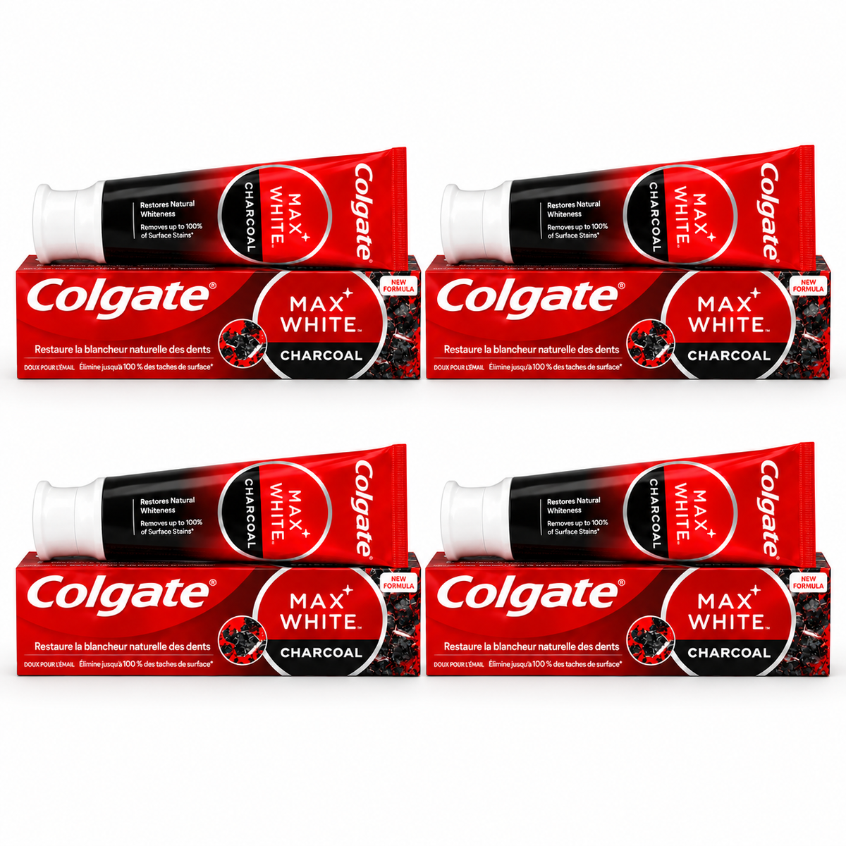COLGATE – MAX WHITE DENTIFRICE BLANCHISSANT AU CHARBON ACTIF (75ML)