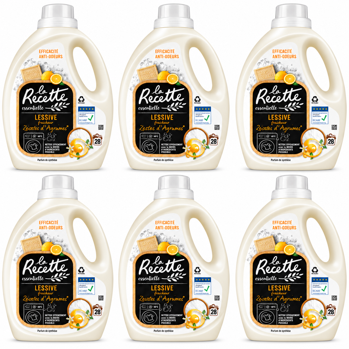LA RECETTE ESSENTIELLE LESSIVE ZESTES D’AGRUMES – 28 LAVAGES