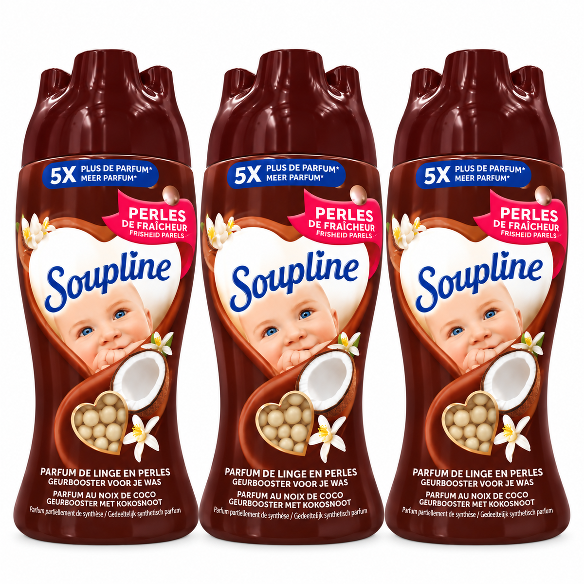 SOUPLINE PERLES DE FRAÎCHEUR – FLEUR BLANCHE & NOIX DE COCO - PARFUM POUR LE LINGE – 230GR